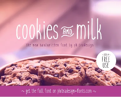Cookies and milk font