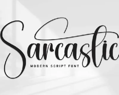 Sarcastic Calligraphy font