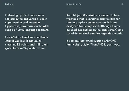 Arca Majora 3 Typeface font