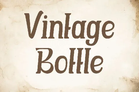 Vintage Bottle font