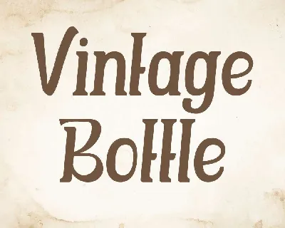 Vintage Bottle font