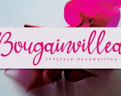 Bougainvillea Handwritten font