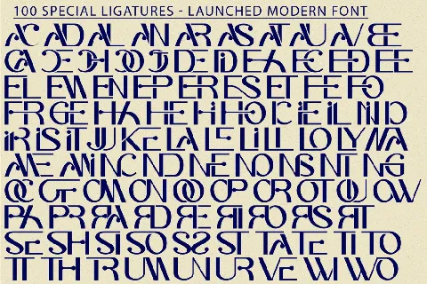 LAUNCHED MODERN DEMO font