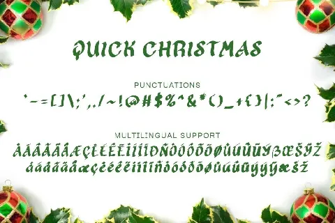 Quick Christmas Demo font