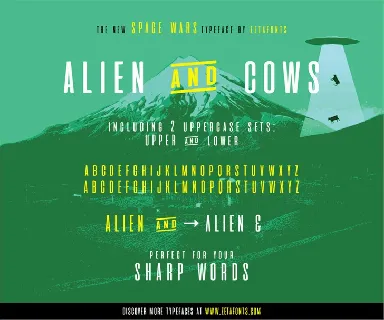 Aliens And Cows font