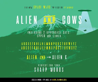 Aliens And Cows font