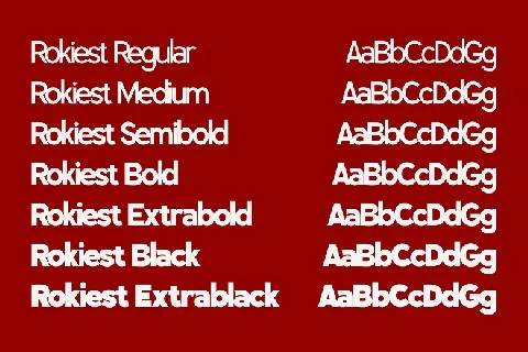 Rokiest font