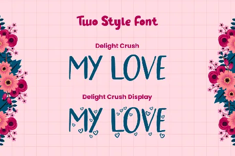 Delight Crush - Personal Use font