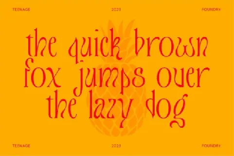 Teenage Tropics font