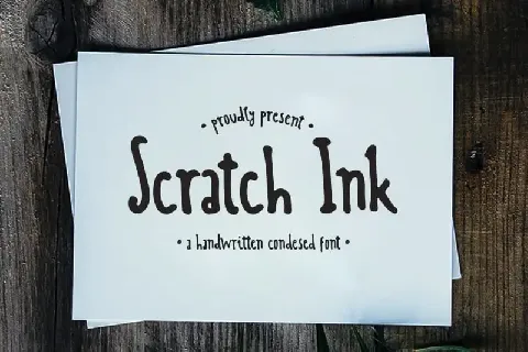 Scratch Ink – A Handwritten Condesed font