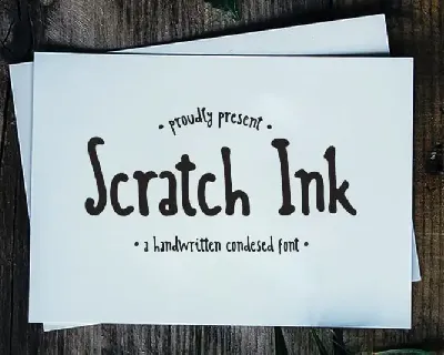 Scratch Ink – A Handwritten Condesed font