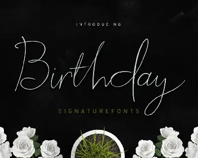 Birthday Script font