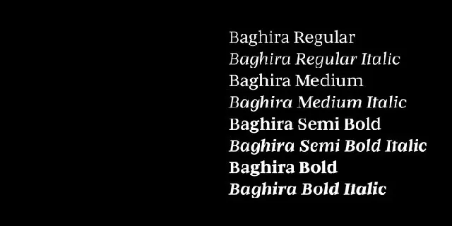 Baghira Family font