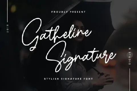 Gatheline Signature font