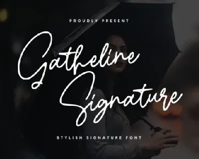 Gatheline Signature font