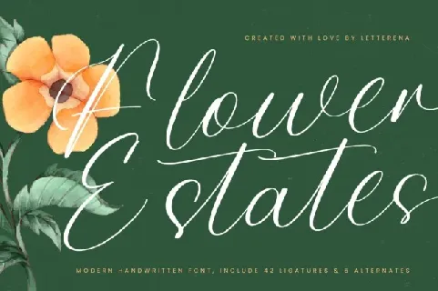 Flower Estates font