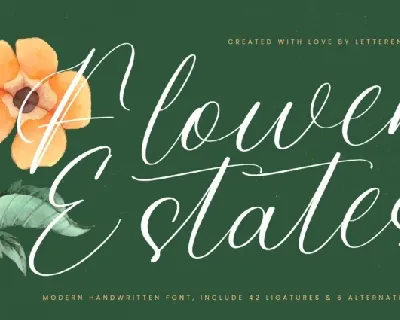 Flower Estates font