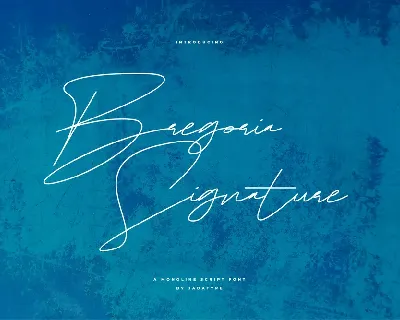 Bregoria Signature font