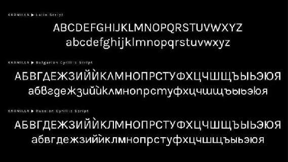 Karmilla font