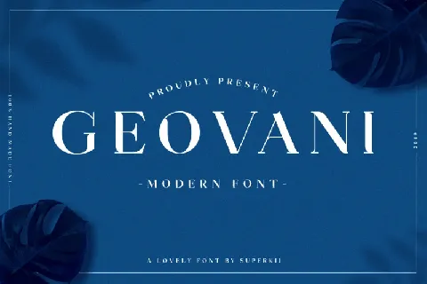 Geovani – Modern font