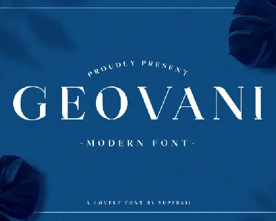Geovani – Modern font