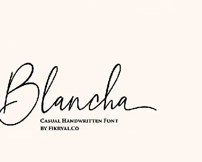 Blancha font