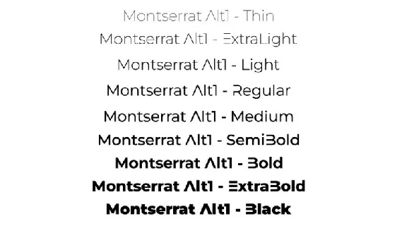 Montserrat-Alt1 font