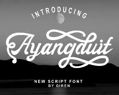 Ayangduit Script font