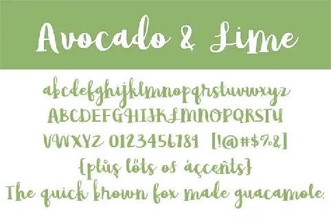 Avocado & Lime Script font