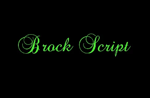 Brock Script font