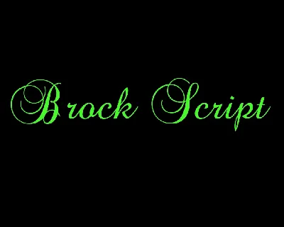 Brock Script font