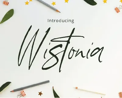 Wistonia Signature font