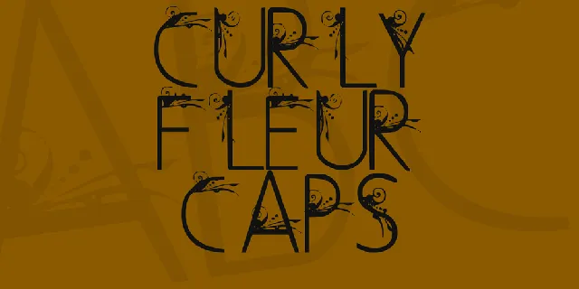 Curly Fleur Caps font