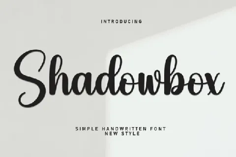 Shadowbox Script font