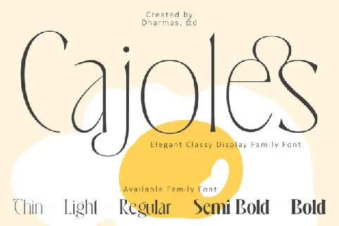 Cajoles font