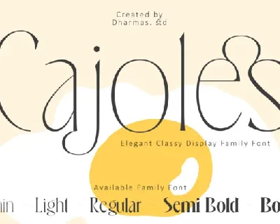 Cajoles font