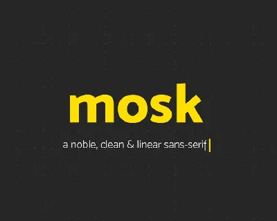 Mosk Free font
