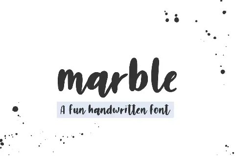 Marble Handwritten font