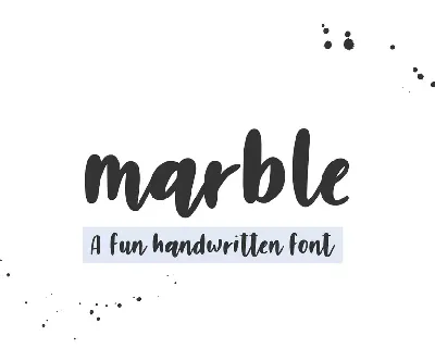 Marble Handwritten font