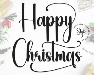 Happy Christmas Script font
