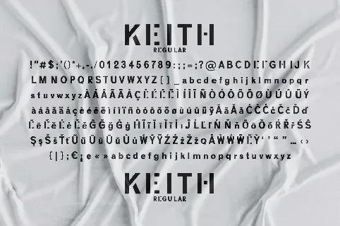 Keith font