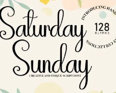 Saturday Sunday Script font