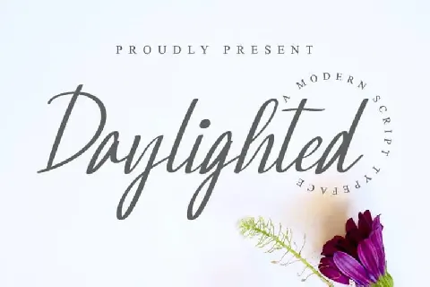 Daylighted Calligraphy font