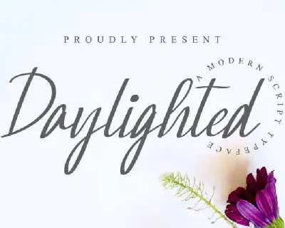 Daylighted Calligraphy font