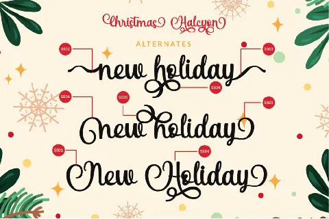 Christmas Halcyon Personal Use font