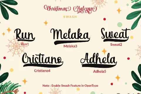 Christmas Halcyon Personal Use font