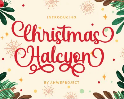 Christmas Halcyon Personal Use font