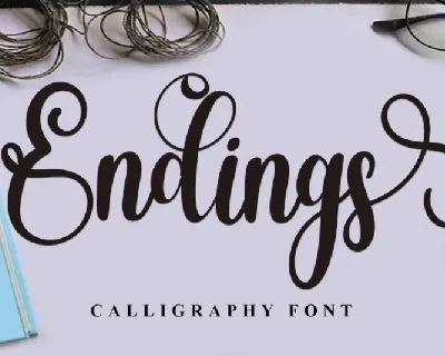 Endings font