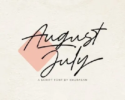 August July font