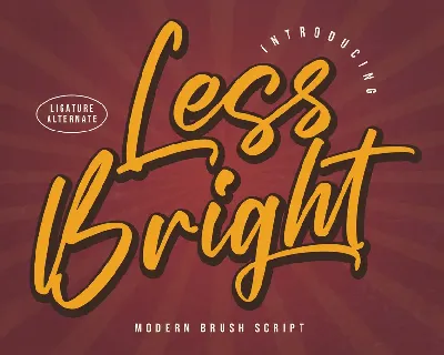Less Bright font